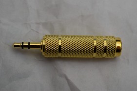 Audio-Adapter-Stecker 3,5-mm-Stecker an 6,5-mm-Buchse (Stereo) 