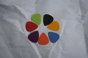 Plektren, versch. Farben, 10 Stück