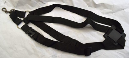 Saxophon-Schultergurt, Nylon, verstellbar, mit Metallringen und Metallhaken